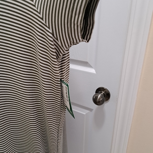 Miiyu | Simons PJ's Striped Sleep Dress V-neck Women's XL Embroidered Pyjama - Picture 8 of 14